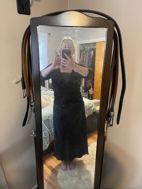 LOFT Black Maxi Dress with Square Neckline